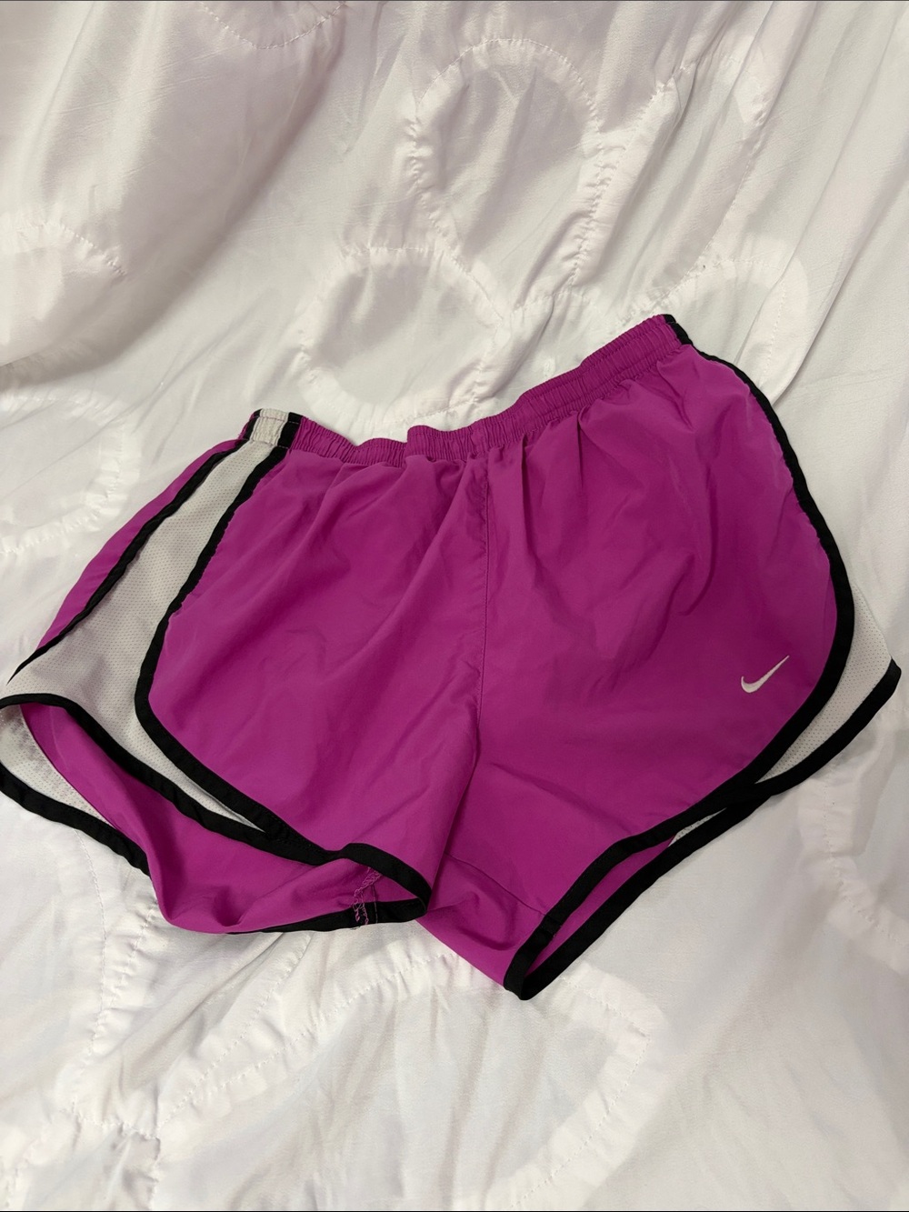 Nike Girls’s Magenta Running Shorts with Black Trim